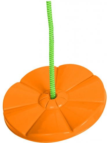 Huśtawka Stokrotka Okrągła Plastikowa Dla Dzieci Pomarańczowa