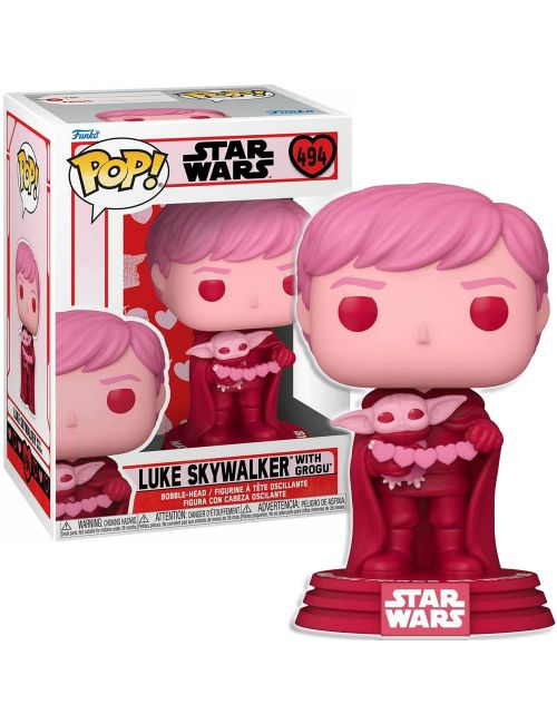 Funko POP! Star Wars Valentines Luke Skywalker with Grogu Figurka 494