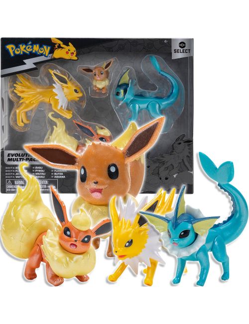 Pokemon Select Figurka Kolekcjonerska Eevee Flareon Jolteon i Vaporeon 2837