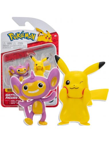 Pokemon Aipom i Pikachu Figurka Kolekcjonerska Battle Figure Pack 2635