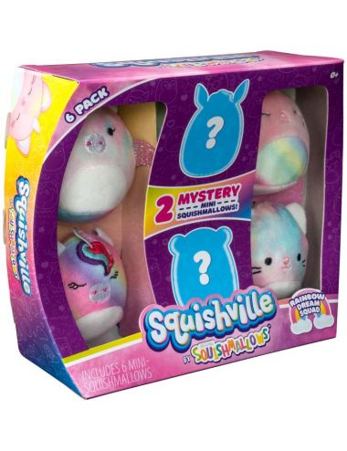 Squishville Rainbow Dream Squad Zestaw 6-pak Squishmallows Pluszaki