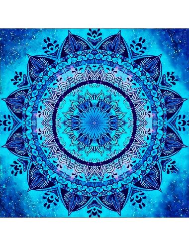 Mandala Diamentowa Mozaika 7D Malowanie Koło Niebiesko-Fioletowe 1006545