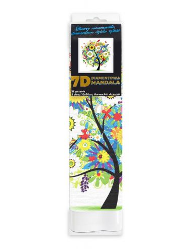 Mandala Diamentowa Mozaika 7D Malowanie Drzewo Kolorowe 1006544