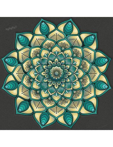 Mandala Diamentowa Mozaika 7D Koło Niebiesko-Seledynowe 1006552